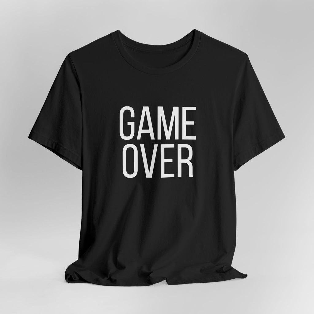 Game Over T‑Shirt — Minimalist White Graphic Tee