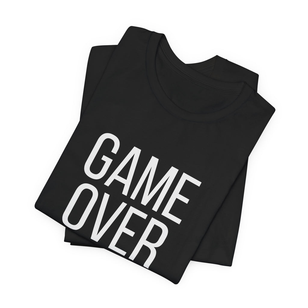 Game Over T‑Shirt — Minimalist White Graphic Tee