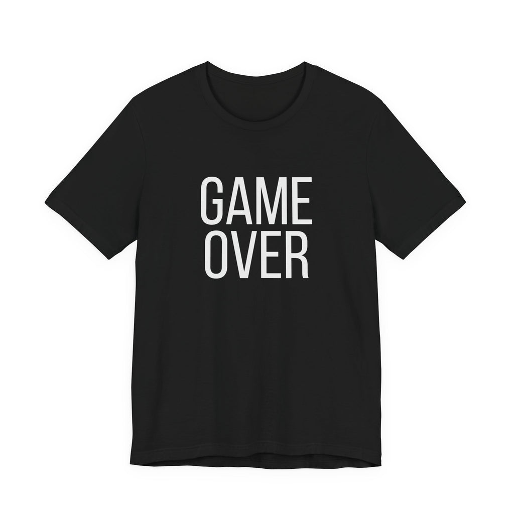 Game Over T‑Shirt — Minimalist White Graphic Tee